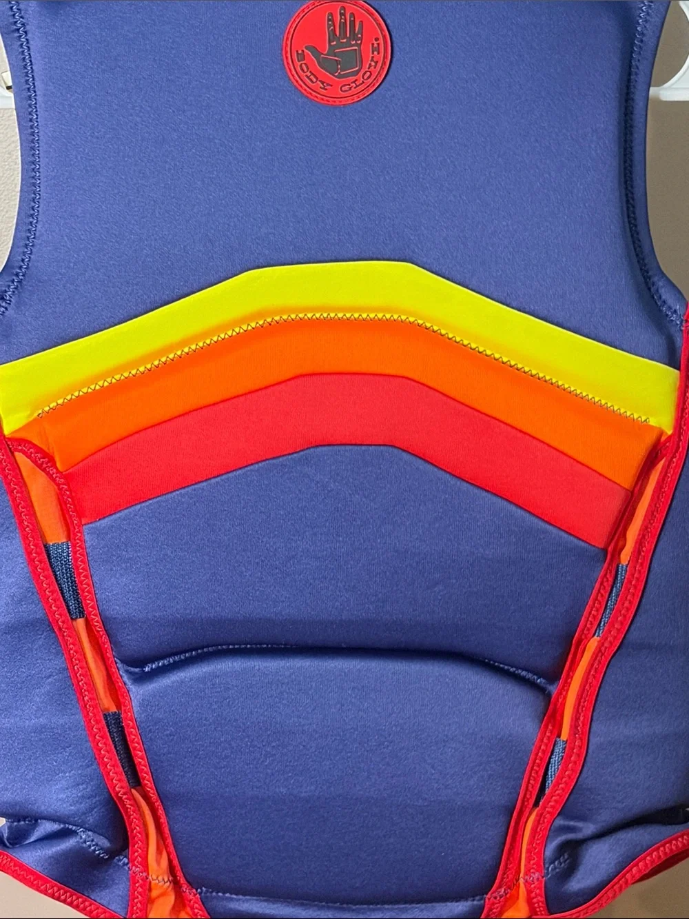 Body Glove- Kids Overboard Neoprene Life Vest - Navy with Yellow & Red Accents - Picture 16 of 16